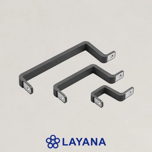 Three overmoulded busbar assemblies showing precision metal-to-plastic integration.